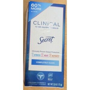 Secret Clinical Strength 72 Hr Invisible Solid COMPLETELY CLEAN  2.6 oz 06/27